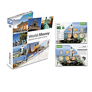 World Coin Collection With Free Album and Travel Book