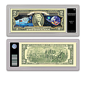 U.S. Space Race $2 Bills Collection With Display Box