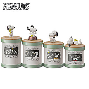PEANUTS Kitchen Canister Collection With Labels