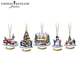Thomas Kinkade Ornaments With Musical Keepsake Boxes