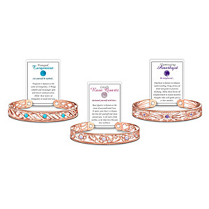 Nature’s Beauty Copper And Gemstone Bracelets With Crystals