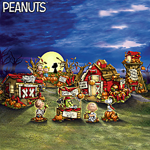 PEANUTS Lighted Halloween Village Collection With Figurines