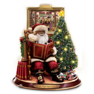 Merry Christmas To All Storytelling Santa Tabletop Sculpture  