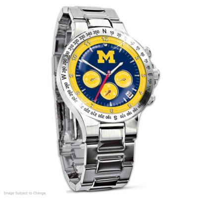 Michigan Wolverines Commemorative Chronograph Watch