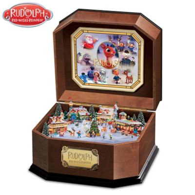 Rudolph the Red Nose Reindeer Music Box Hurdy Gurdy 