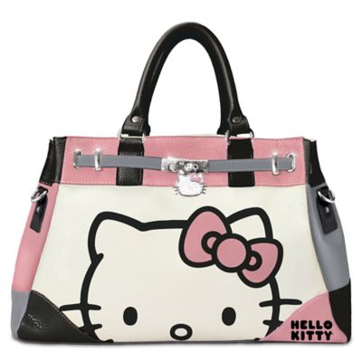 Hello Kitty Face Of Fashion Handbag With Charm