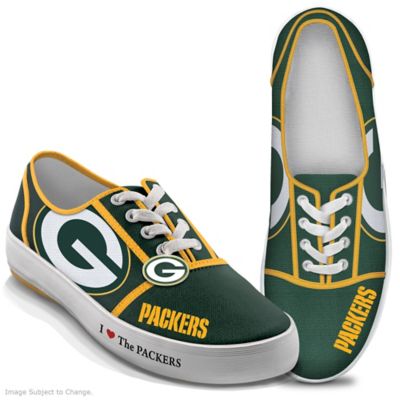 Green Bay Packers Womens Canvas Shoes