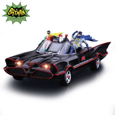 BATMAN Classic TV Series Illuminated BATMOBILE Sculpture