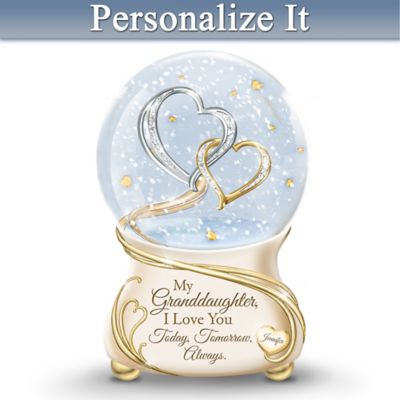 love between mother and daughter musical glitter globe