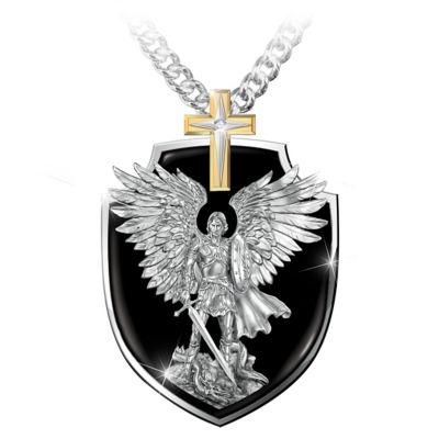 stainless steel st michael pendant