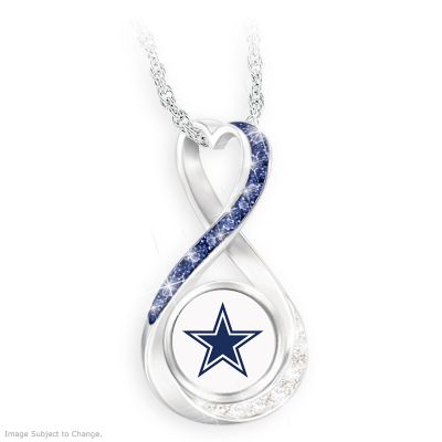 Kay True Fans Dallas Cowboys 1/20 CT. T.W. Diamond Helmet Necklace in  Sterling Silver