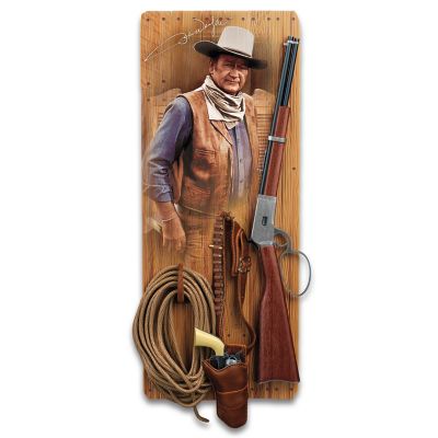 John Wayne Western Icon Sculpted Hand Painted Wall Decor