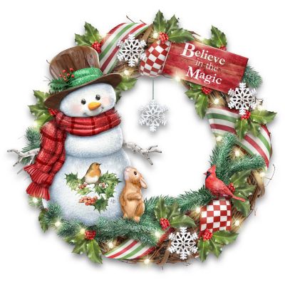 Marjolein Bastin Believe In The Magic Lighted Holiday Wreath
