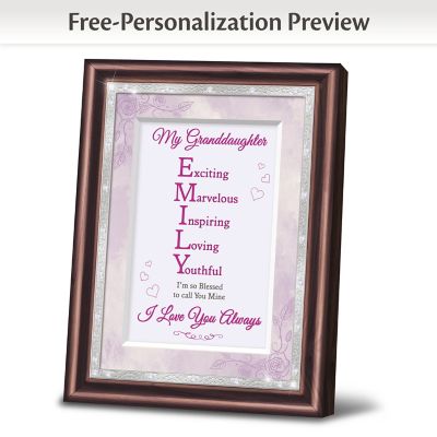 My Granddaughter, You Are One Of A Kind Personalized Poem Frame