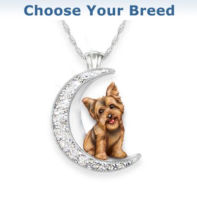 GiftJewelryShop Bronze Retro Style Basset Hound Dog Flower Pendant Charm Necklaces #21