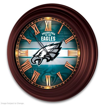 Philadelphia Eagles Black Frame Wall Clock E419 
