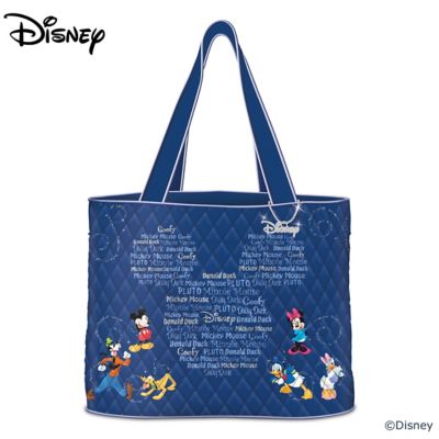 Mickey Mouse Minnie Goofy Pluto Disney Reusable Eco Christmas Shopping Tote Bag 