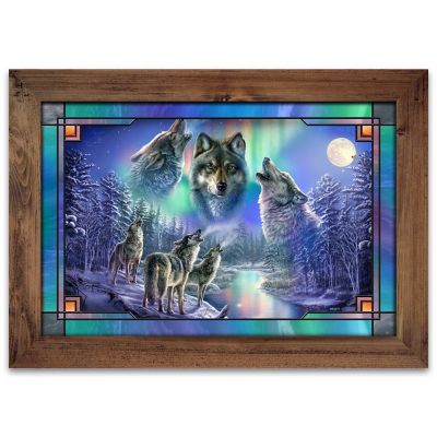 meger james stained wolf glass