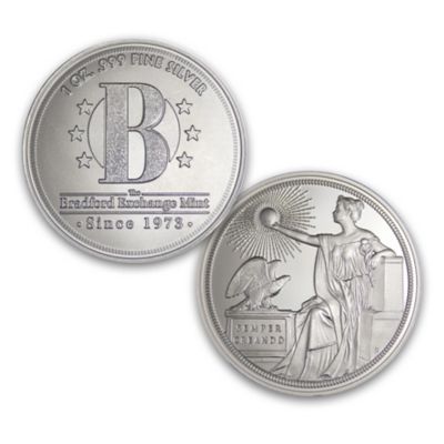 Bradford One Oz. .999 Fine Silver Round Coin