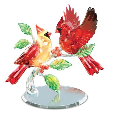 cardinal glass figurine