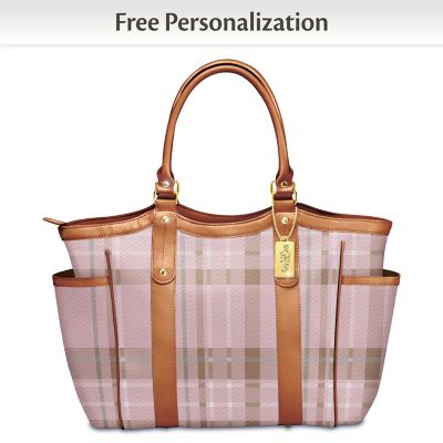 pink plaid handbag