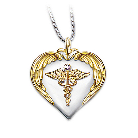 Nurse's Serenity Prayer Diamond Pendant