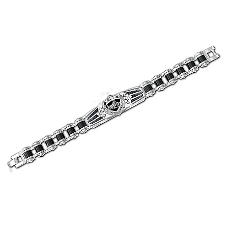 Stainless Steel Motorcycle Bracelet: Ride Hard, Live Free