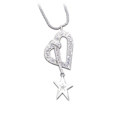 Swarovski Crystal And Diamond Shining Star Pendant Necklace