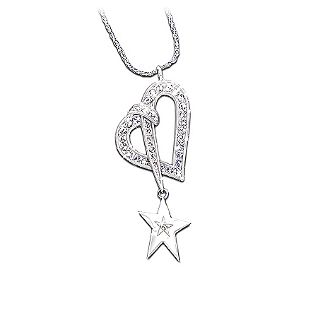 Swarovski Crystal And Diamond Shining Star Pendant Necklace