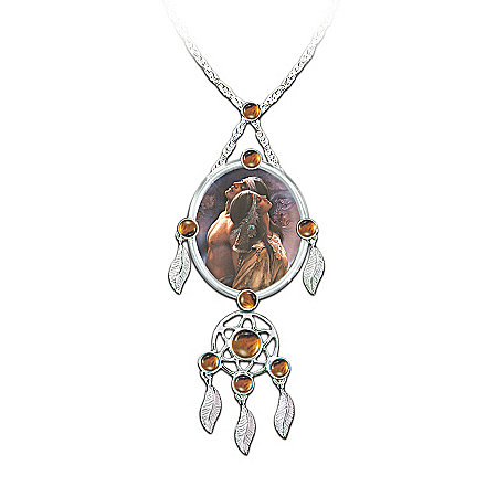 Sacred Love Dreamcatcher Pendant Necklace