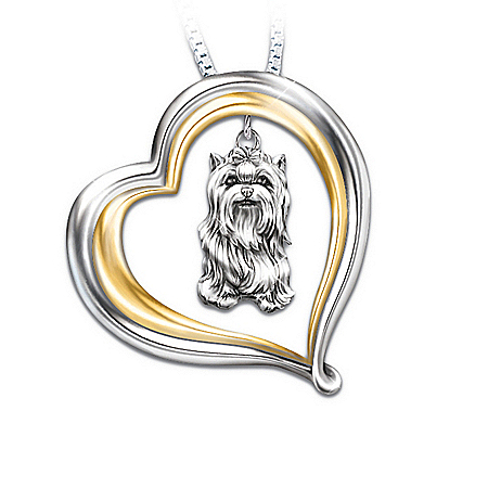 Loyal Companion Dog Lover Yorkie Pendant Necklace Gift Idea
