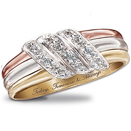 Today, Tomorrow, Always 10K Gold Diamond Ring