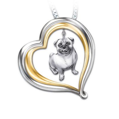 Loyal Companion Dog Lover Pug Pendant Necklace Gift Idea