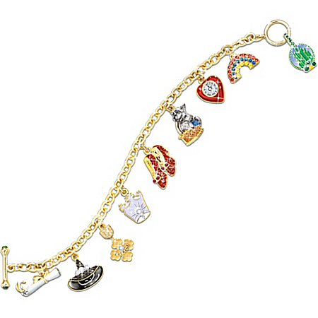 Wizard Of Oz Over The Rainbow Charm Bracelet