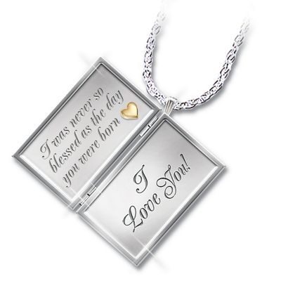 Dear Granddaughter Letter Of Love Sterling Silver Locket Necklace Gift For Granddaughter