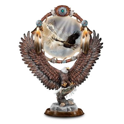 Soaring Dream Ted Blaylock Collectible Bald Eagle Art Sculpture With Replica Dreamcatcher