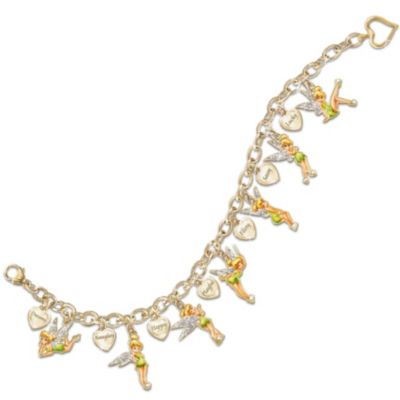 Disney Tinker Bell Charming Heart Charm Bracelet