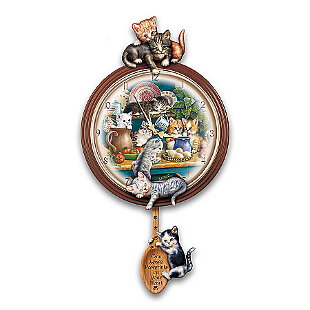 Kitchen Capers Cat Art Decorative Wall Clock Gift Idea