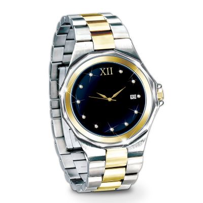 Timeless Love Stainless Steel Mens Watch: Romantic Jewelry Gift For Him