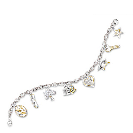 Head Of The Class Charm Bracelet: Graduation Jewelry Gift For Her
