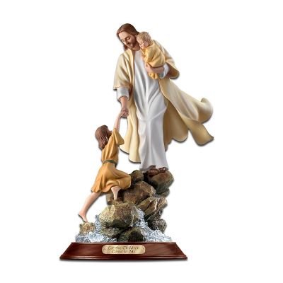 Let The Children Come To Me Jesus Figurine: Inspirational Christian Religious Home Decor