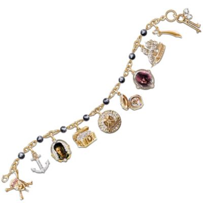 A Pirate's Treasure Charm Bracelet With Cultured Black Pearls: Pirates Of The Caribbean Jewelry