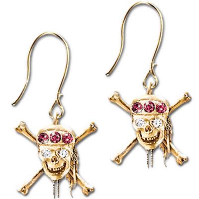 Pirates Of The Caribbean At World's End Earrings With Swarovski Crystals