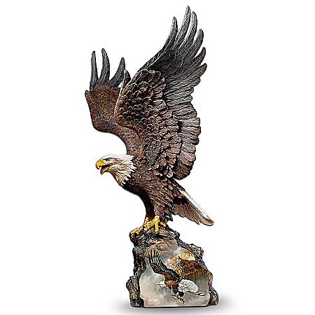 Collectible Eagle Art Sculpture: Canyon Guardian