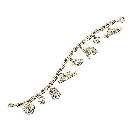I Love My Policeman Charm Bracelet: Police Jewelry Gift