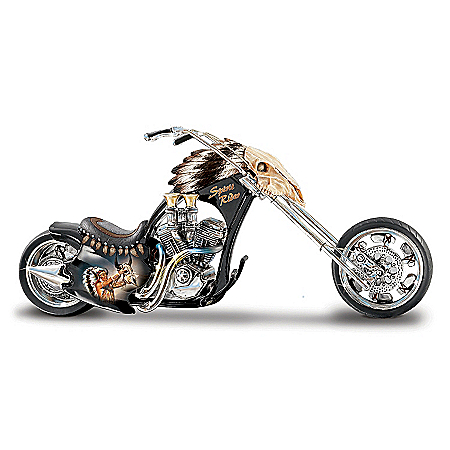 Spirit Rider Native American Style Collectible Motorcycle Figurine