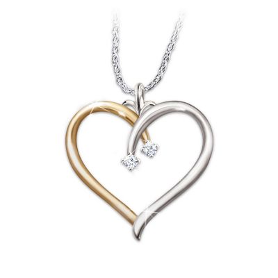 Heart-Shaped Diamond Pendant Necklace: My Darling Daughter