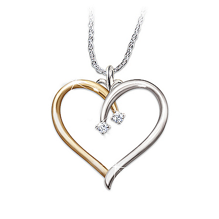 Heart-Shaped Diamond Pendant Necklace: My Darling Daughter