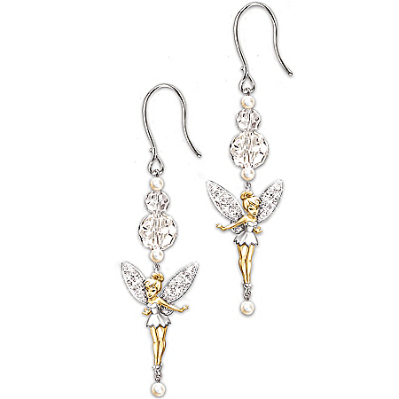 Tinker Bell Dazzle Beaded Dangle Earrings: Jewelry Gift