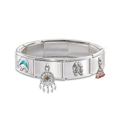 Native-American Inspired Sacred Spirits Italian Charm Bracelet